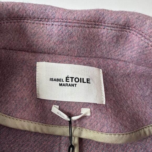 Isabel Marant Etoile Wool Blend Cocoon Size 38 Light Pink Manteau Limi Coat - Picture 6 of 11